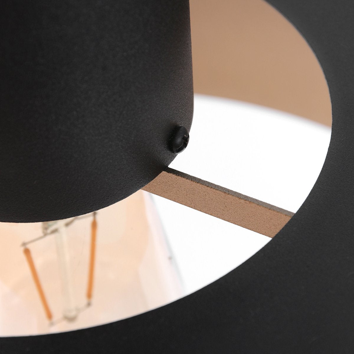 Anne Lighting Lampe pendante Flinter - Ø50 cm - Métal - E27 - Noir