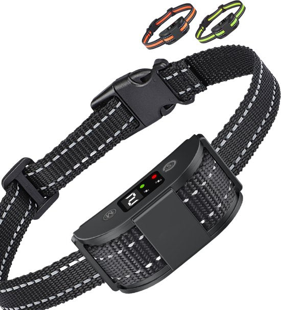 Collier Anti-aboiement Pro - Collier d'éducation sans choc - pour petits et grands chiens - étanche - rechargeable - vibration et audio - 2 colliers supplémentaires