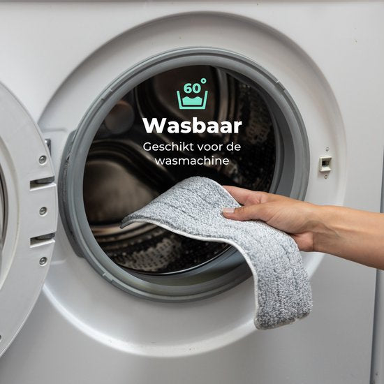 CLEANLY Mopping System with Spray and Wringer 136 cm - Floor Wiper - Mop Set with Foldable Bucket - Spray Mop - Width 36 cm - Black, Grey