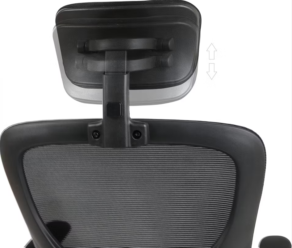 Lifa Living Chaise de bureau Liverpool - 116,5-126,5 x 63 x 60,5 cm - Noir