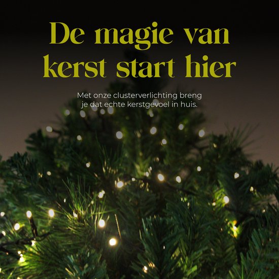 Giftmas Christmas Tree Lights - Lumières de Noël pour l'extérieur - 9M Cluster Lights - 450 Warm White LEDs - Indoor and Outdoor - Warm Atmosphere Lights