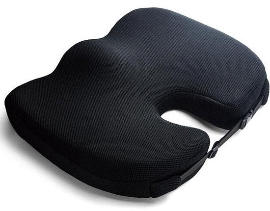 Coussin d'assise étanche - Coussin d'assise orthopédique avec bande - Coussin rebondissant pour siège douloureux - Coussin coussin ergonomique - Siège d'appoint voiture - Siège d'appoint - 45cm