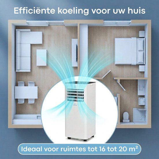 Climatiseur mobile Aironex 7000 BTU – Application et télécommande – Silencieux et compact – Climatiseur mobile avec joint de fenêtre – Climatiseur mobile pour chambre, salon, bureau