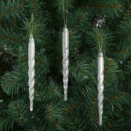 Boules de Noël Casaria 77 pièces - Argent - diamètre 5 cm