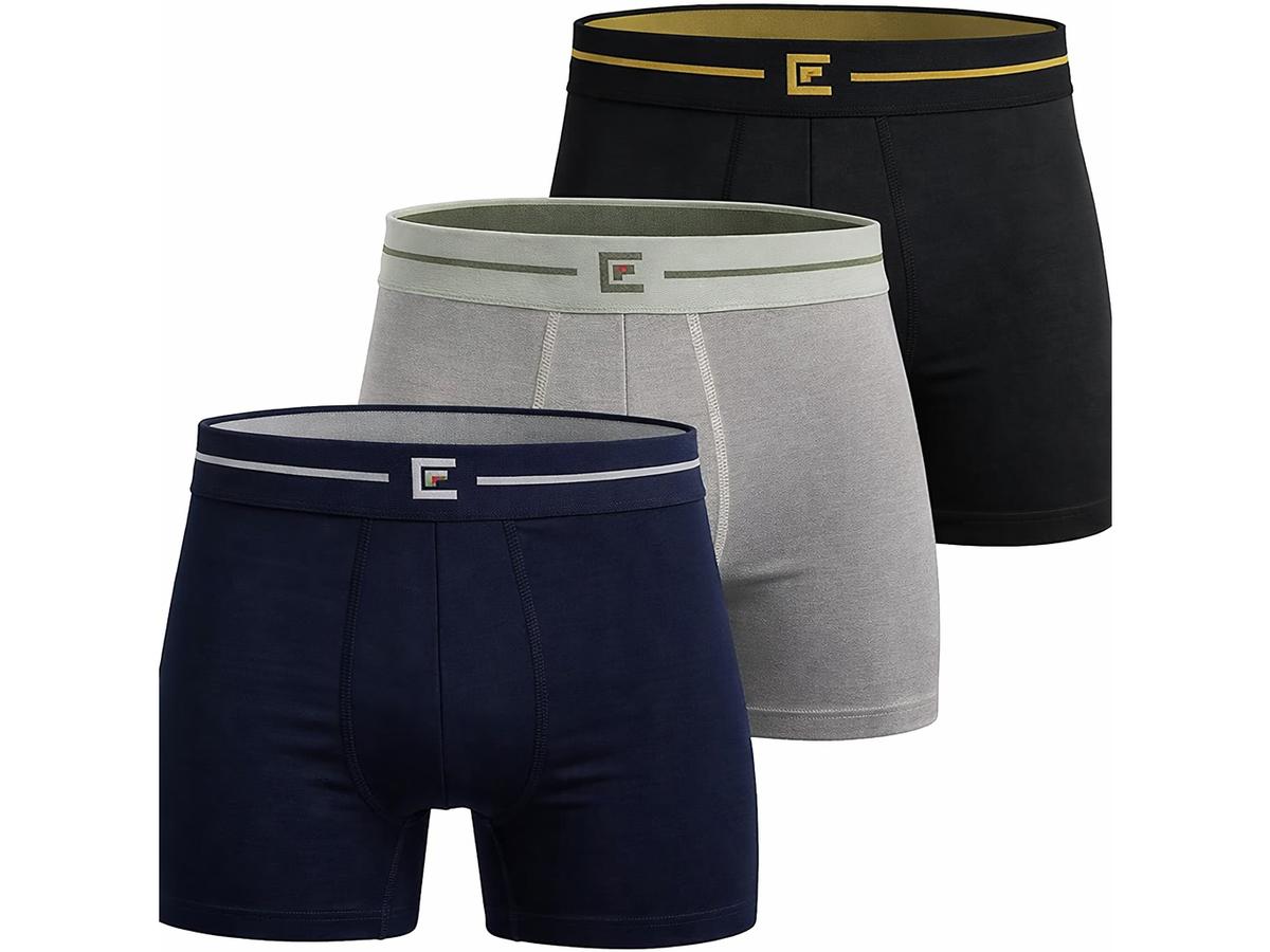 Boxers Bamboo Elements pour homme - Lot de 3 - Assortiment de couleurs foncées - Taille M