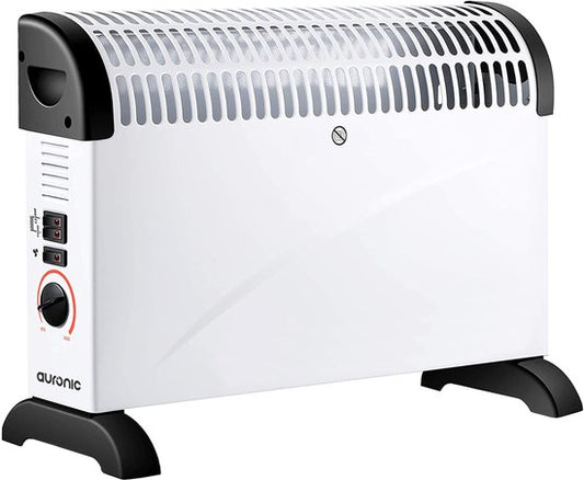 Auronic Convecteur électrique - 750/1250/2000 Watts - Avec ventilateur - Chauffage - Ventilateur - Blanc