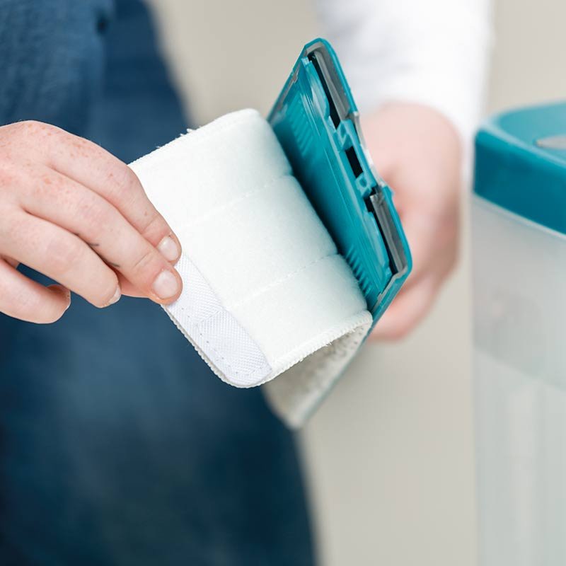 Tampons en microfibre pour balai à franges Livington Everclean - Adaptés à tous les types de sols - Ultra-doux et absorbants