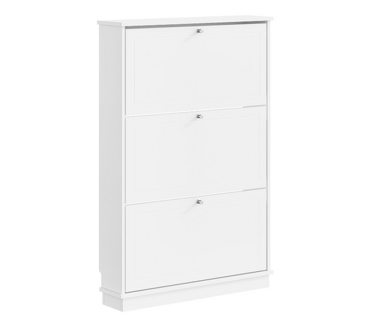Armoire à chaussures SoBuy 76 x 18 x 113 cm - Blanche - Peut contenir 12 paires de chaussures