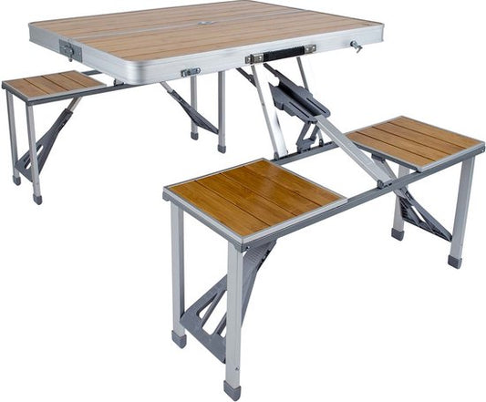 Bo-Camp - Table de pique-nique - Bambou - Pliable