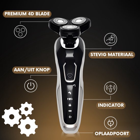 Rasoir électrique 5-en-1 pour hommes avec tondeuse S1110 - Wet & Dry - Tondeuse à barbe - Tondeuse - Tondeuse à nez - 5 accessoires - Rasoir électrique - Étanche