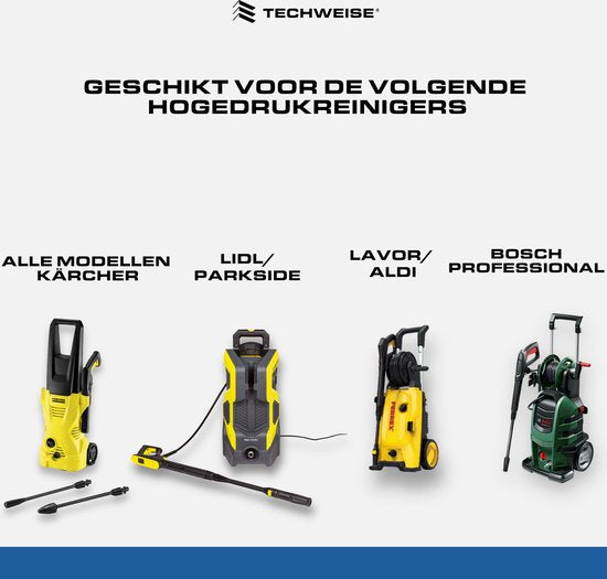 Techweise - Tuyau d'égout pour Kärcher - 15M - Avec tête rotative et avancée