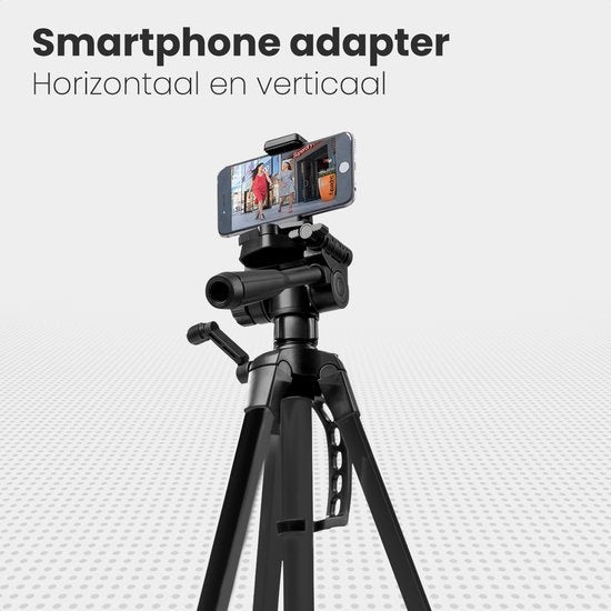 Auronic Tripod - Appareil photo ou téléphone - Trépied avec support pour smartphone - Noir
