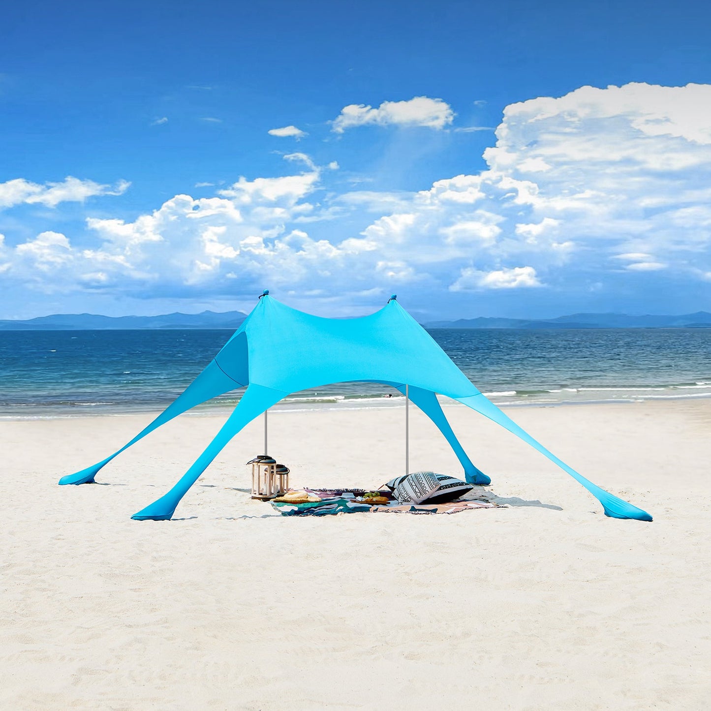 SoBuy OZT01-HB Tente de plage portable - Lycra Polyester - Anti-UV UPF 30 - Parasol de plage & Tente de plage avec sac de transport