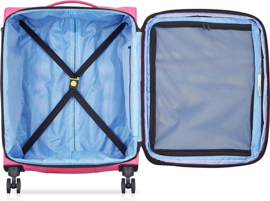 Valise souple – Delsey x Benetton – Polyester robuste – Extensible – TSA – 65 cm – Bleu foncé