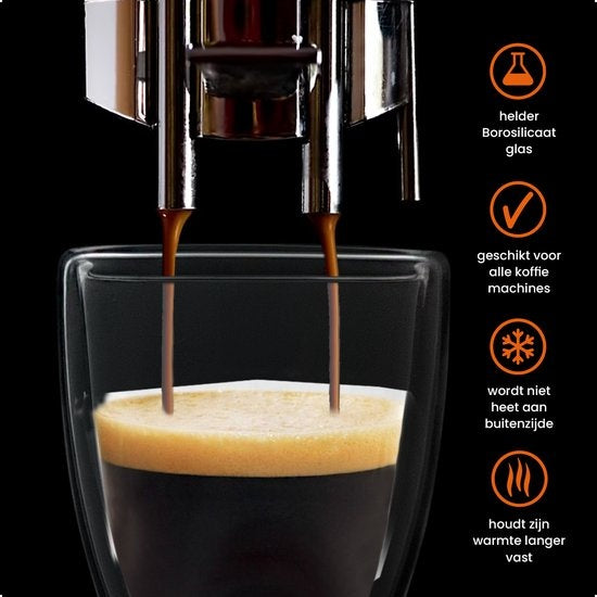 Verres à café Goliving à double paroi - tasses à café - Tasses - Verres - Verres à thé - Latte macchiato - Cappuccino - Lot de 6