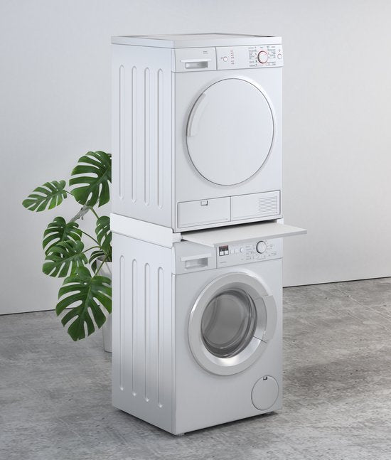 VDD Kit de superposition lave-linge/sèche-linge intermédiaire - superposition lave-linge/sèche-linge - plan de travail extensible