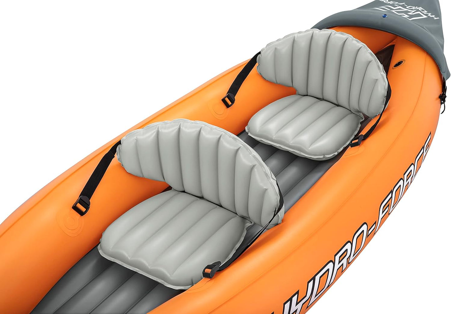 Hydro-Force Rapid - Kayak gonflable pour 2 personnes - avec sièges - dossier - pagaies - pompe à main - et sac de transport - orange