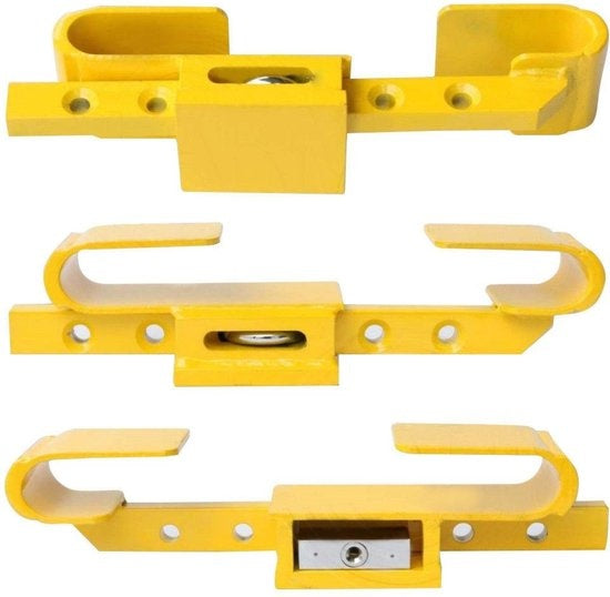 All Ride Container Lock 5KG - Serrure pour conteneur et remorque - réglable de 23 à 43 CM - acier trempé - 3 clés de rechange incluses - jaune