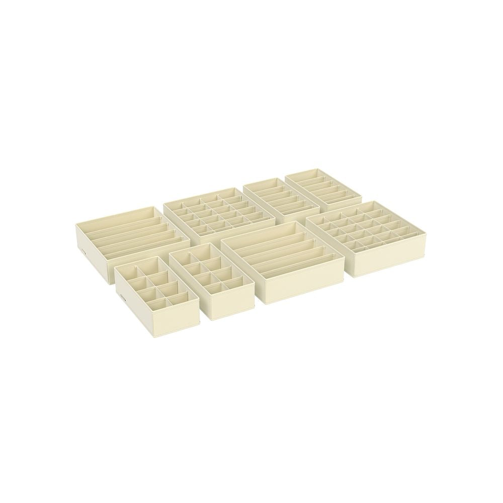 Organiseurs de tiroirs Songmics - Lot de 8 - Pliables - 32 x 10 x 32 cm - Beige