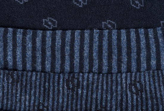 Milanoro - 10 paires de chaussettes en coton élégantes pour homme - Bleu marine - 43-46
