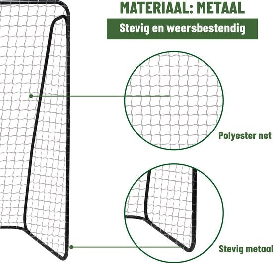 But de football Umbro - 300 x 120 x 205 CM - métal - 7 crochets de sol inclus - noir