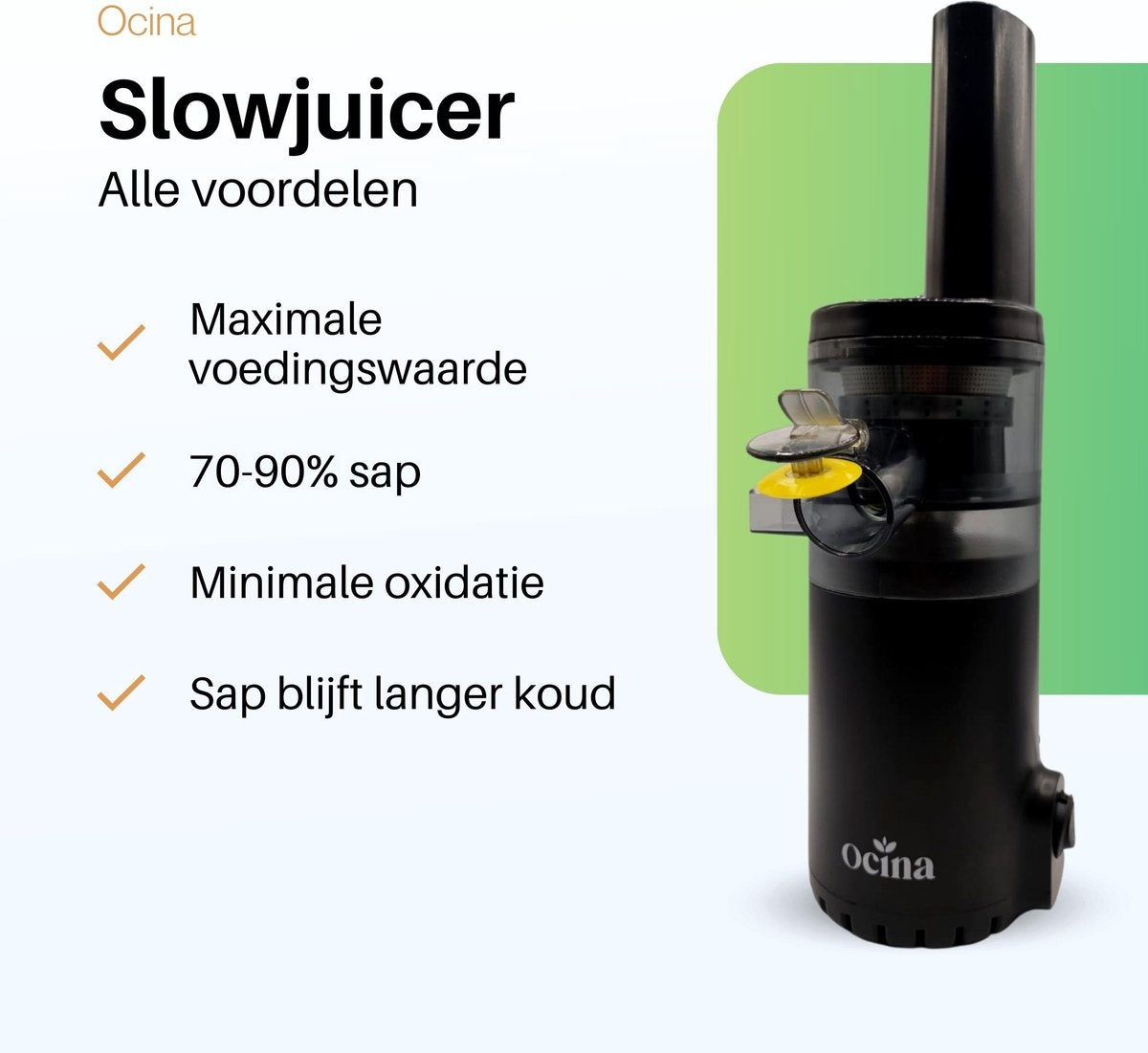 Extracteur de jus compact - Ocina – Fruits et Légumes - Centrifugeuse – Noir