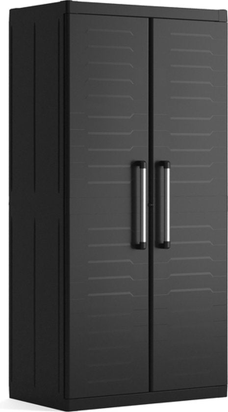 Keter Detroit XL Armoire haute - 4 étagères - 89x54x182cm - Noir