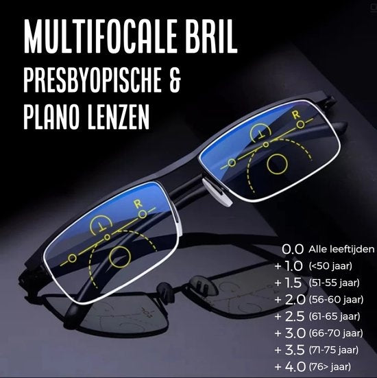 Lunettes d'ordinateur Shine Anti Blue Light 1.00 - Lunettes d'affichage multifocales - Lunettes de lecture pour femmes et hommes - Accessoires inclus
