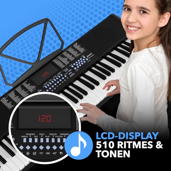 Finesse Keyboard Piano - Stand & Accessories - 61 Keys - Digital Piano - Electric Piano - Child