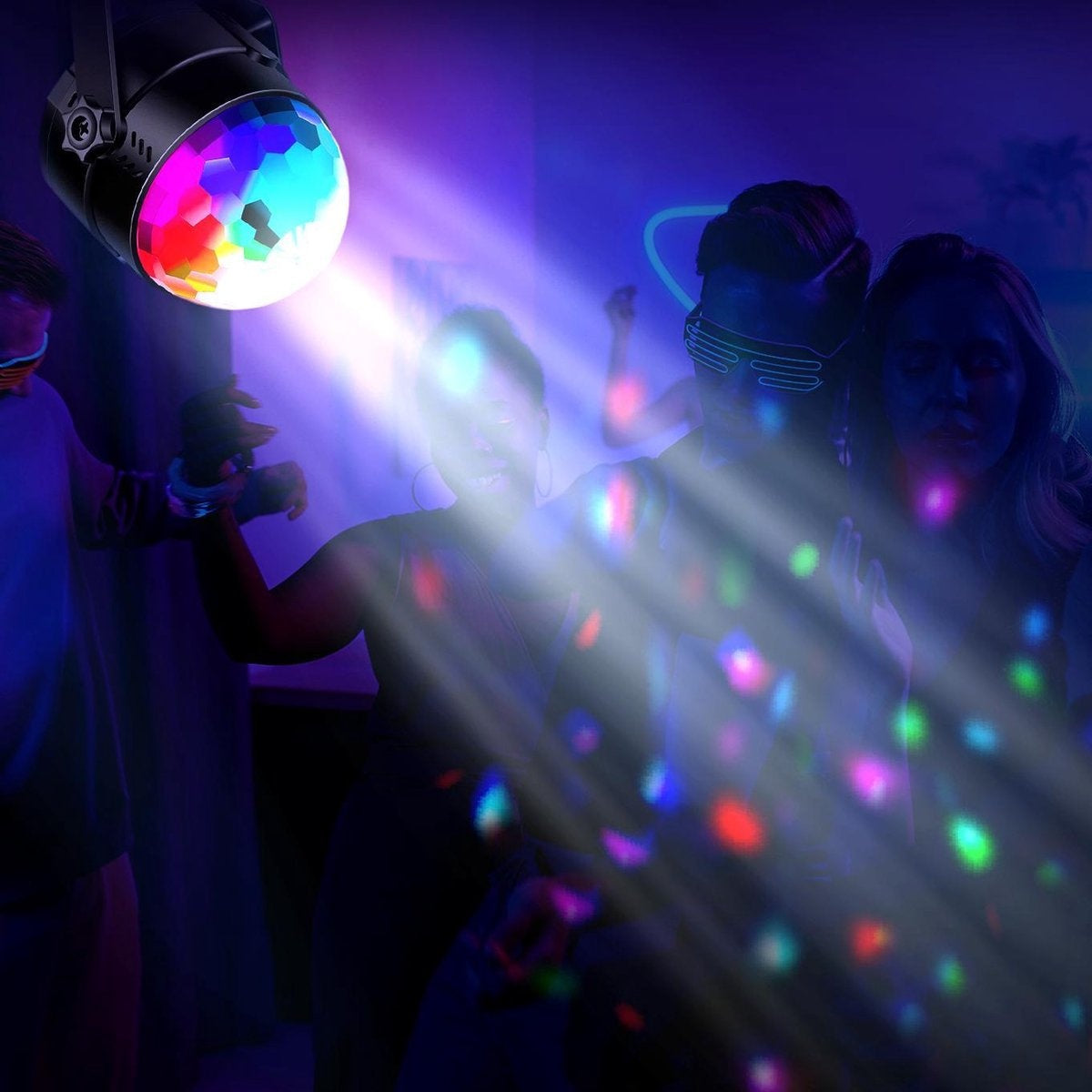 Lampe Disco 2 Pièces - Enfants et Adultes - Lampe Disco - 2 Lampes Disco - Avec Télécommande