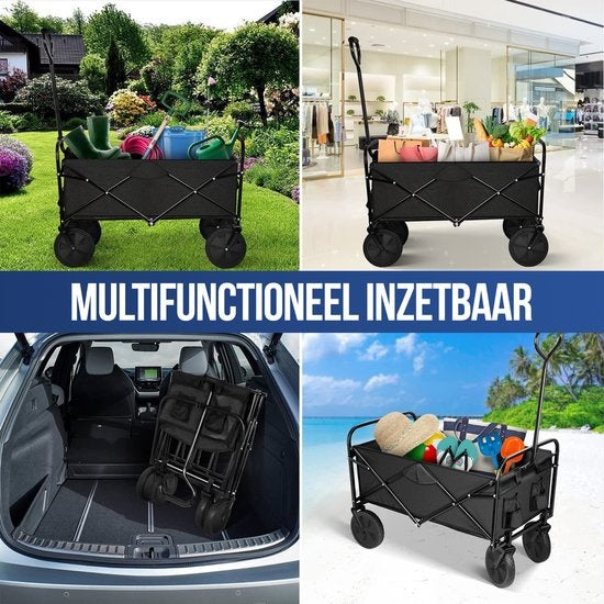 Wagon pliable - Avalo - 72x47x47 cm - 65L - Roues 360º - noir