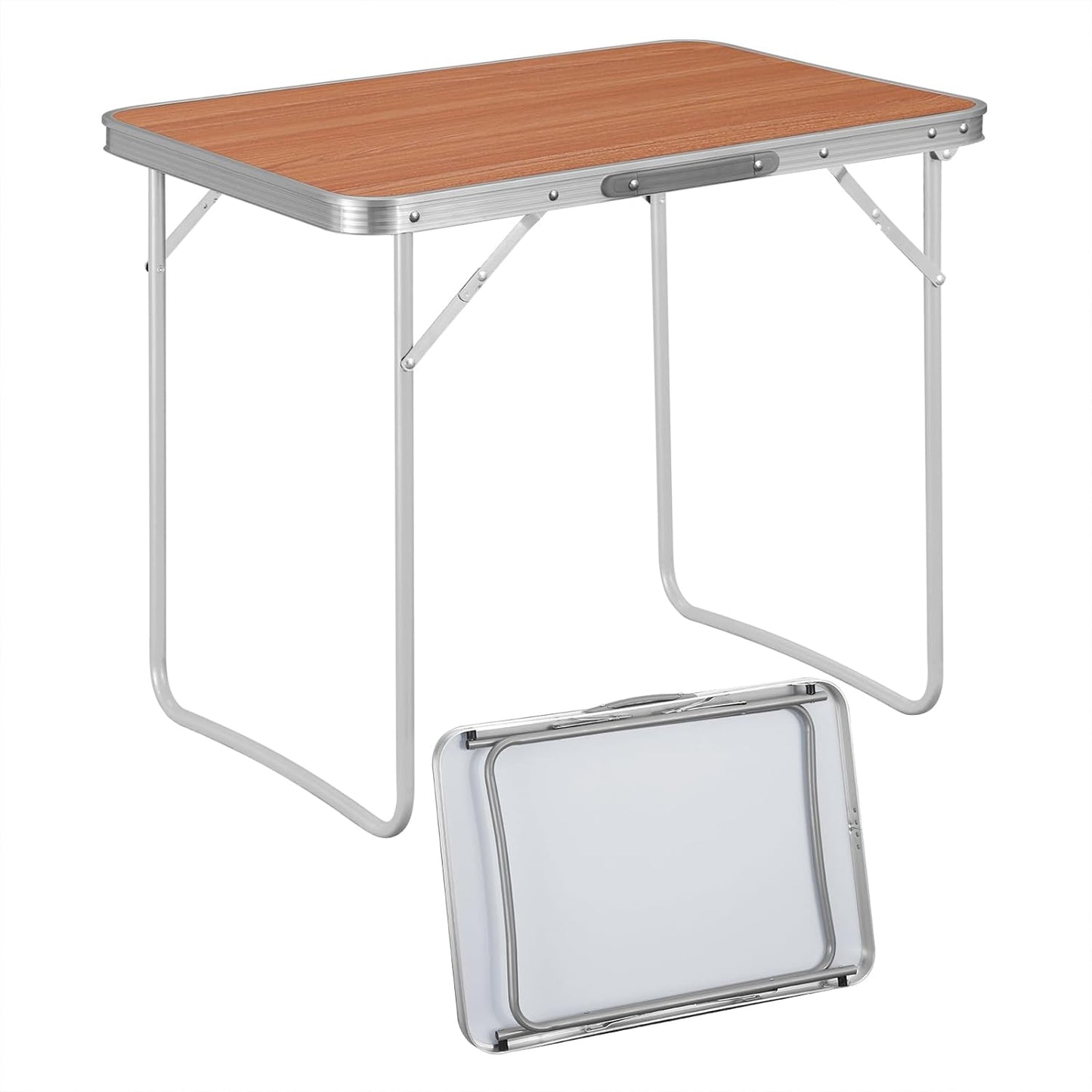 Table de camping Woltu - Max. 40 kg - 70 x 50 x 60 cm - Chêne