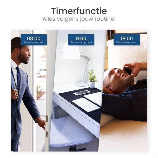 Gologi Smart plug outdoor 4 pcs - Prise intelligente - IP44 - Horloge & Compteur d'énergie - WIFI - Google Home & Amazon Alexa - Noir