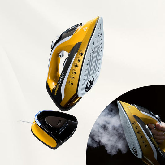 Fer à repasser et générateur de vapeur 2-en-1 Phoenix Free Flight - Utilisation sans fil - Semelle en céramique antiadhésive - Réservoir d'eau de 370 ml - 2000-2400 watts