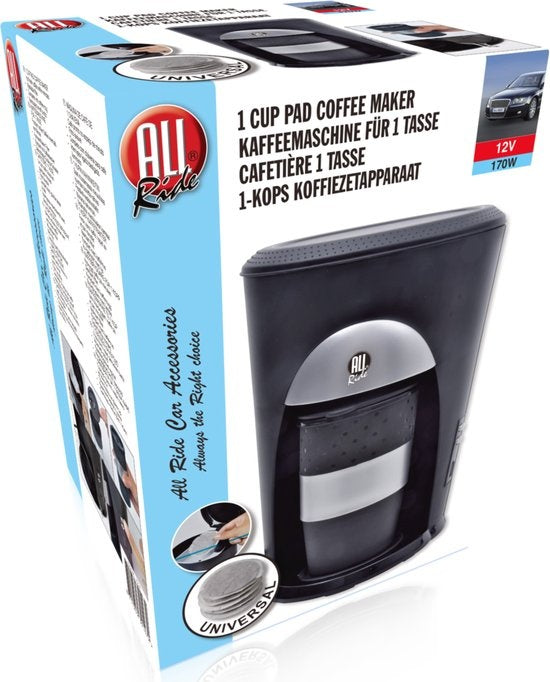 Cafetière Universelle All Ride 12V, pour voiture, Noir