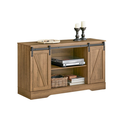 SoBuy FSB60-BR Armoire de rangement avec porte coulissante - Rural - 120 x 40 x 70 cm