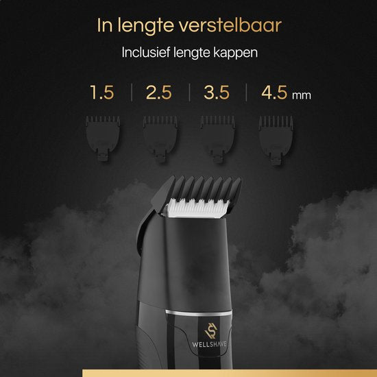 Wellshave 2 in 1 Bodygroomer Men - Tondeuse Multi pour le corps et la barbe - Tondeuse poils pubiens homme - Tondeuse corps homme - Tondeuse nez - Dual Groomer