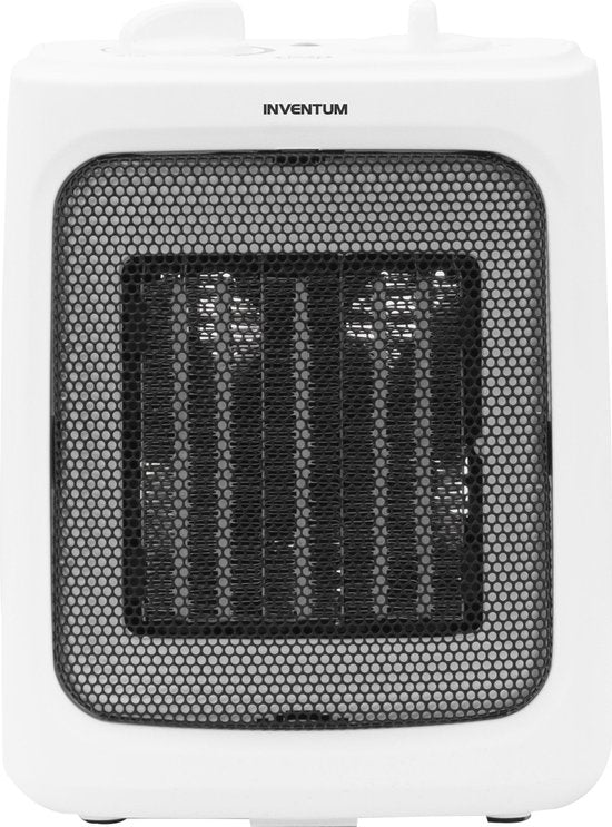 Inventum KC221W - Radiateur électrique céramique - Pose libre - Mode ventilateur - Jusqu'à 60 m3 - Blanc/Noir