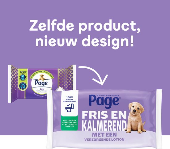 Page® papier hygiénique - Frais et apaisant (Care) - avec lotion de soin - 456 feuilles - 12 x 38 pièces - Emballage économique