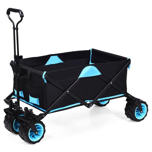 Chariot pliant Coast - Max. 50 kg - 118 x 55 x 97 cm - Noir / Bleu