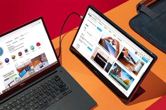 Mobile Pixels - OLED - Glance Plus - Écran portable de 15,6 pouces avec étui rabattable