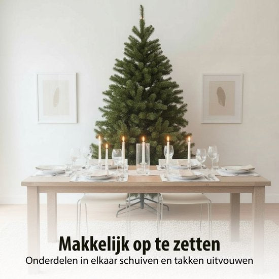 Sapin de Noël artificiel Triumph Tree Bristlecone - Sapin artificiel d'aspect naturel - Décoration de Noël d'intérieur - Finition en PVC à aiguilles rigides - H 260 x Ø 163 cm - Vert