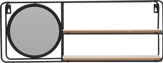 Étagère murale avec miroir - 2 étagères