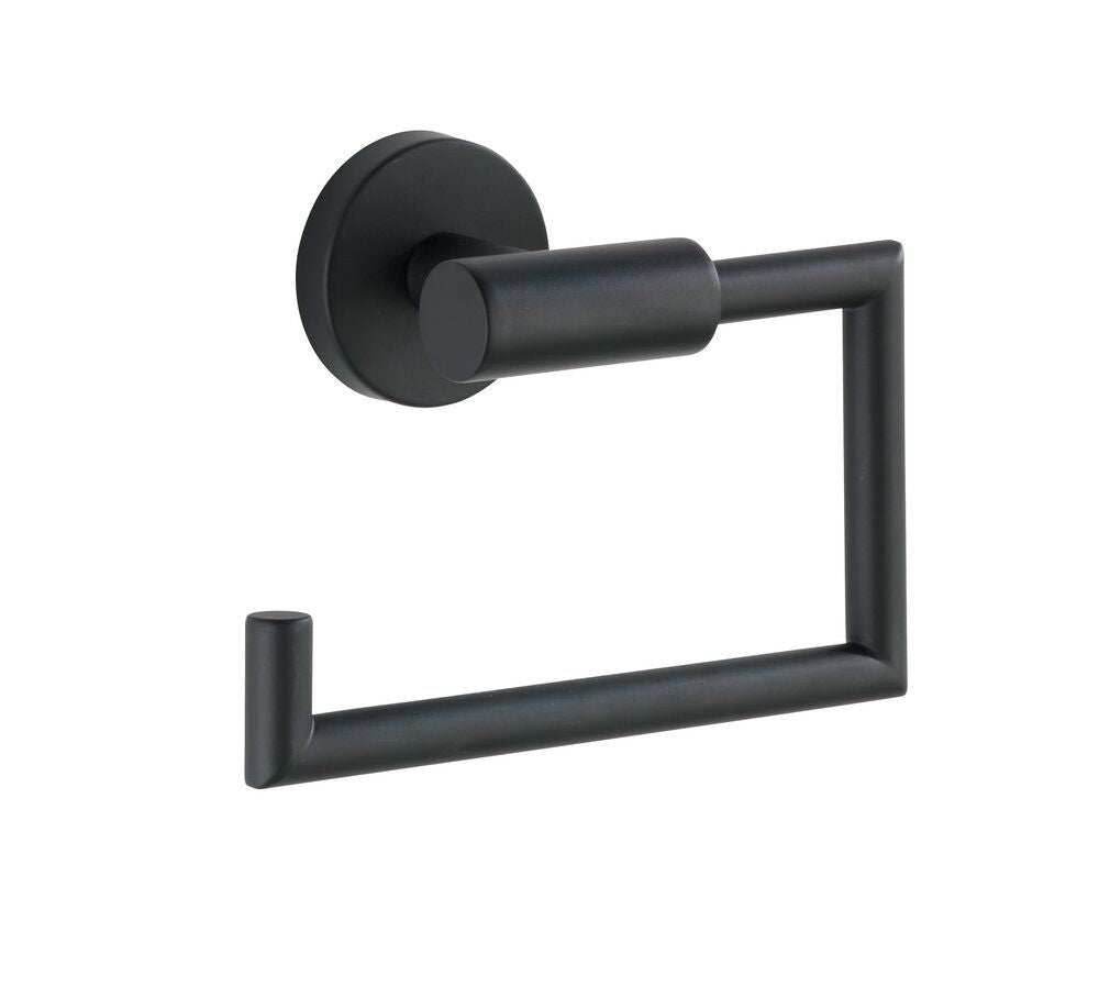 Porte-rouleau de papier toilette WENKO Bosio Black, noir mat - acier inoxydable - fixation murale