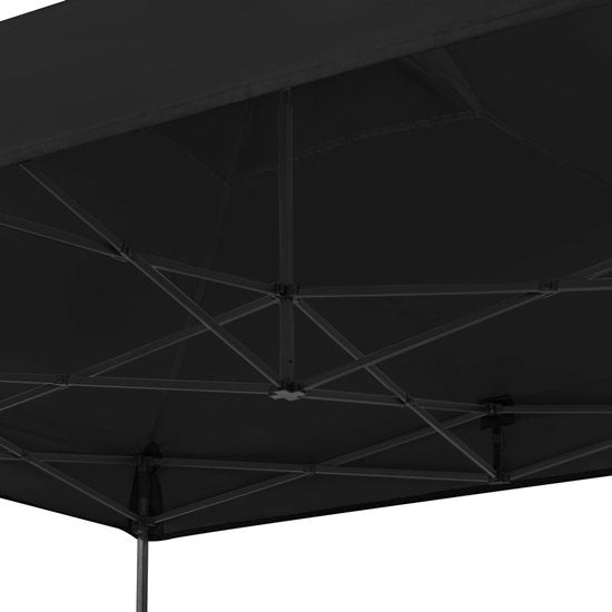 VONROC Party Tent - 3x3 m - Premium easy-up Party Tent - Modular Design - Pliable - Imperméable - Structure en acier - 50+ UV Protection - Sac de rangement inclus - Noir