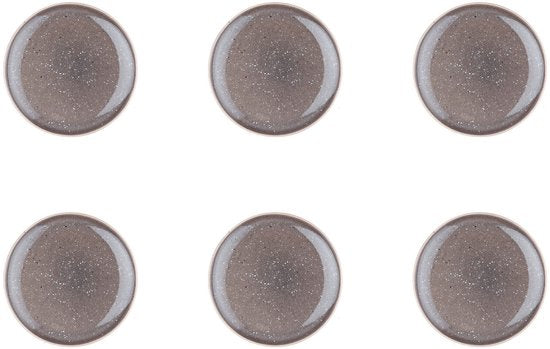 assiette STELLAR Ø18cm - 6 pièces - Gris béton