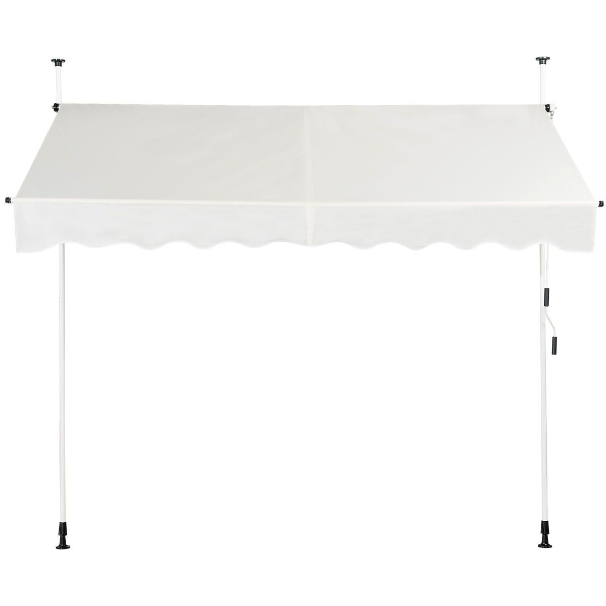 Coast Auvent extensible Auvent de soleil avec réglage manuel de la hauteur par manivelle 250 x 120 cm beige
