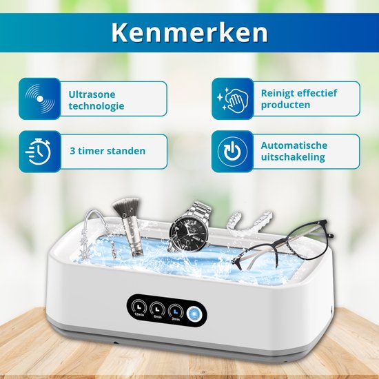 Nettoyeur ultrasonique - 650ml - Nettoyage de verres - Nettoyage de bijoux - Montre - Zeri