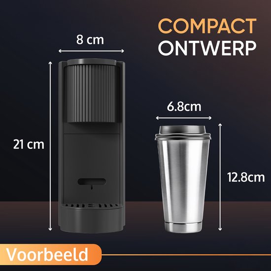 JAP Appliances Capsura - Machine à café à tasses - Volume de tasse réglable 30 - 200 ml - Machine à café à tasses - Machine à café - Cafetière