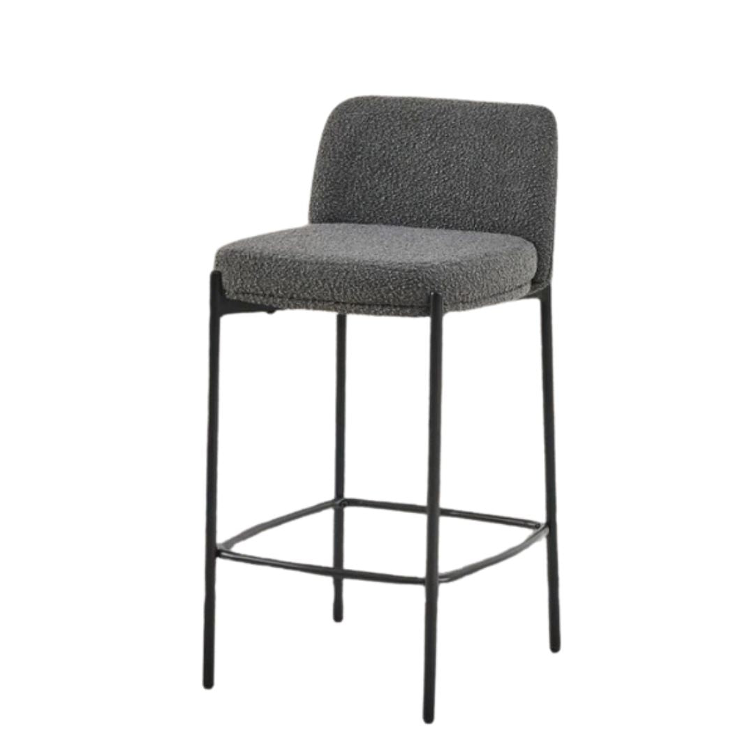 Rousseau Tabouret de bar Ella - H85 x L37 x P42 cm - Gris